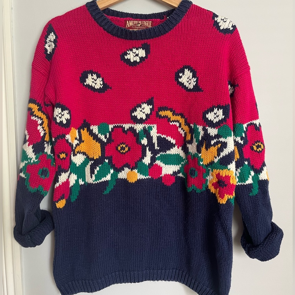 Vintage American Eagle Floral Sweater